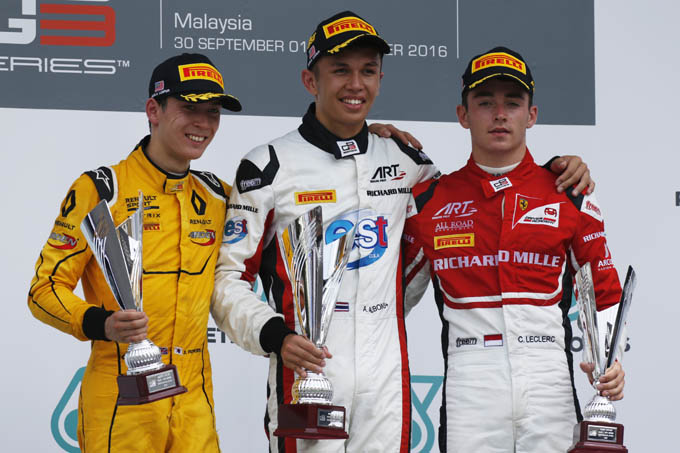 GP3 podium Maleisie